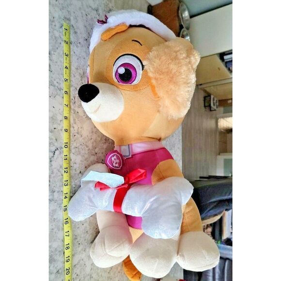 Nickelodeon Paw Patrol Skye Plush 22 Inch Large In Great Shape Christmas Theme - Picture 9 of 9